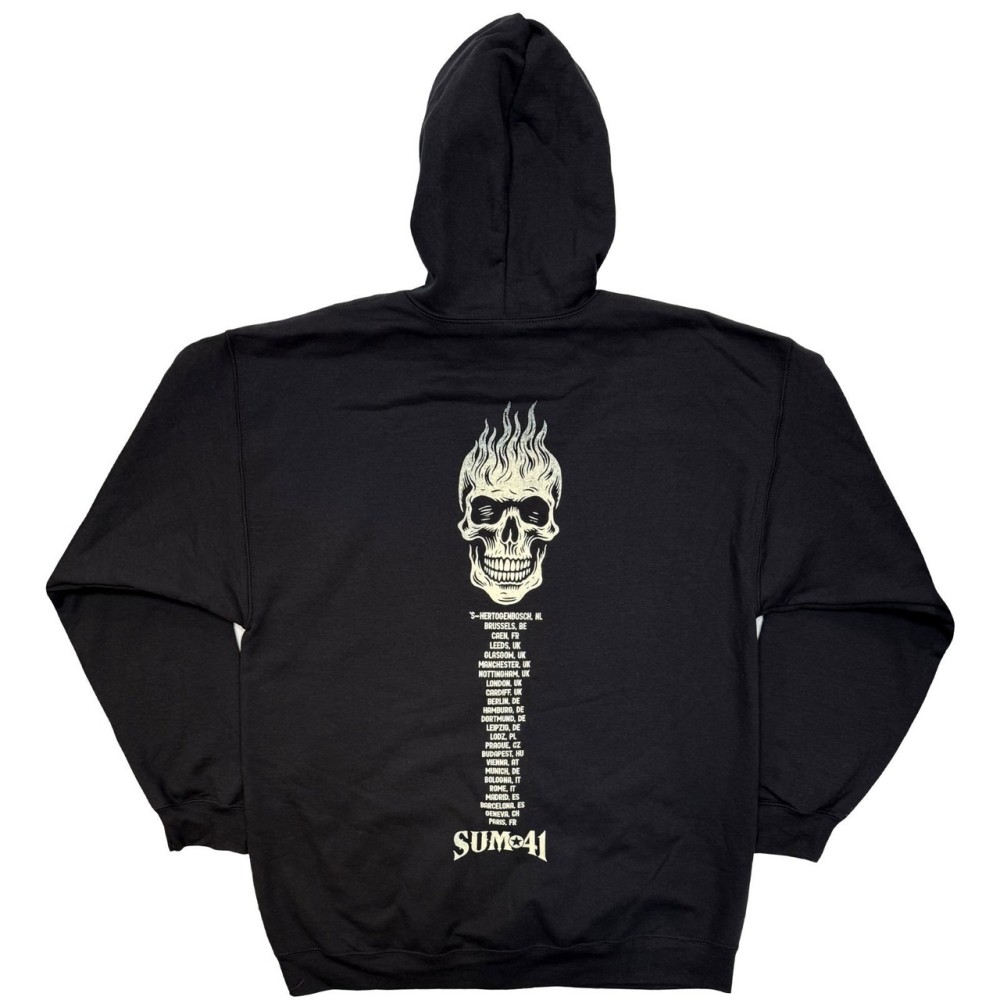 Sum 41 - Tour '24 Pt.2 Pocket Logo & Skull Vest met capuchon - Zwart